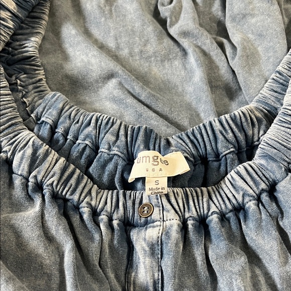 Umgee Blue Ruffled Off-Shoulder Mini Dress - Picture 2 of 2